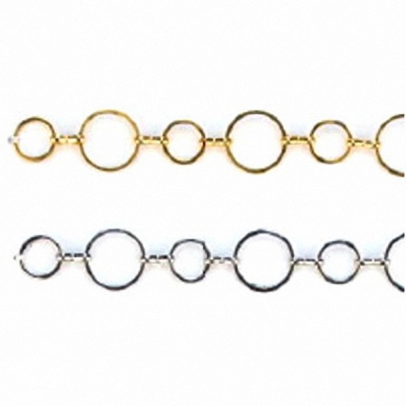 Gliederkette 10-13mm in gold 1m